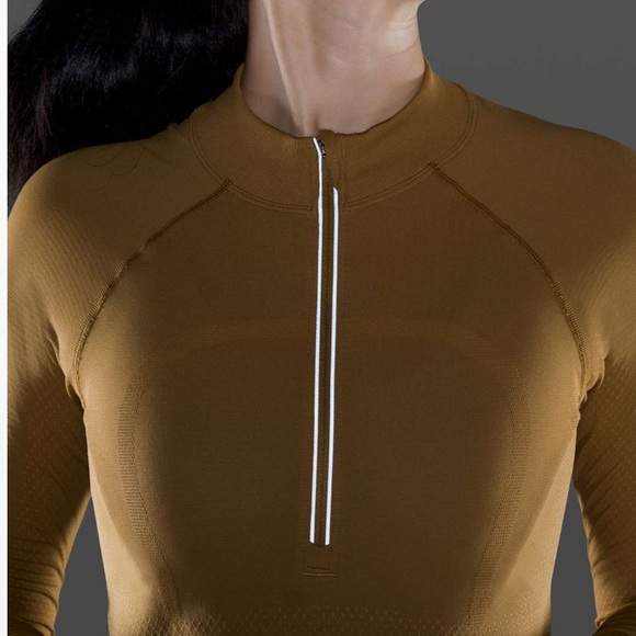 Lululemon Swiftly Tech 1/2 Zip 2.0 *Cool - Spiced Bronze / Tuscan Gold - Picture 3 of 6